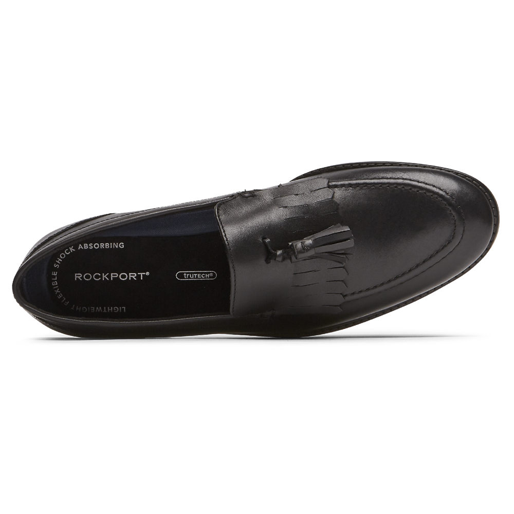 Rockport Loafers For Mens Black - Style Purpose 3 Tassel - GL6812534